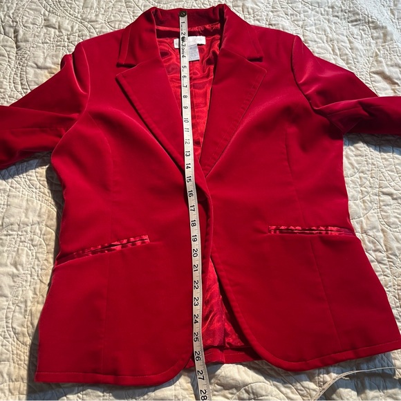 STUNNING flawless vintage Marshall Field’s velvet blazer in red-pink - 12 - Picture 7 of 7